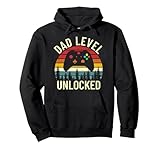 cute vintage dad level unlocked funny gamer new daddy father Pullover Hoodie