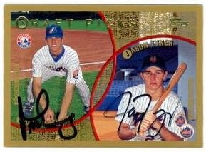 Jason Tyner and Josh McKinley autographed baseball card (New York Mets Montreal Expos) 1999 Topps #215