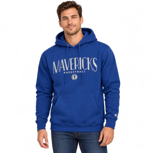 Blue 84 Dallas Mavericks NBA Officially Licensed Hooded Sweatshirt Embroidery Basketball Arch, Team Color, Large