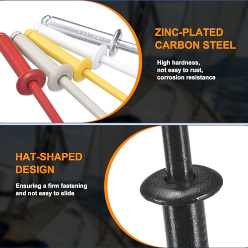 Rivets aveugles noirs pour éliminer le desserrage des fixations acier