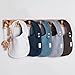 Muslin Bibs for Baby Boys Girls,Organic Muslin Baby Bib for Drooling and Teething,Soft Bandana Drool Bibs 5 Pack