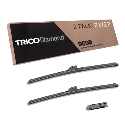 TRICO Diamond 22 Inch pack of 2 High Performance Automotive Replacement Windshield Wiper Blades For My Car (25-2222), Easy DIY Install & Superior Road Visibility