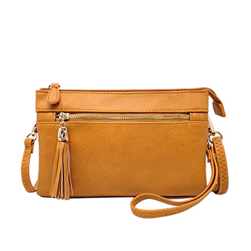 Image of Solene Women's Lightweight Multi Compartment Wristlet Clutch Wallet Crossbody Bag