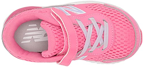 New Balance Kid's 680 V6 Hook And Loop Running Shoe, Sporty Pink/Astral Glow, 8 Toddler #TOP4