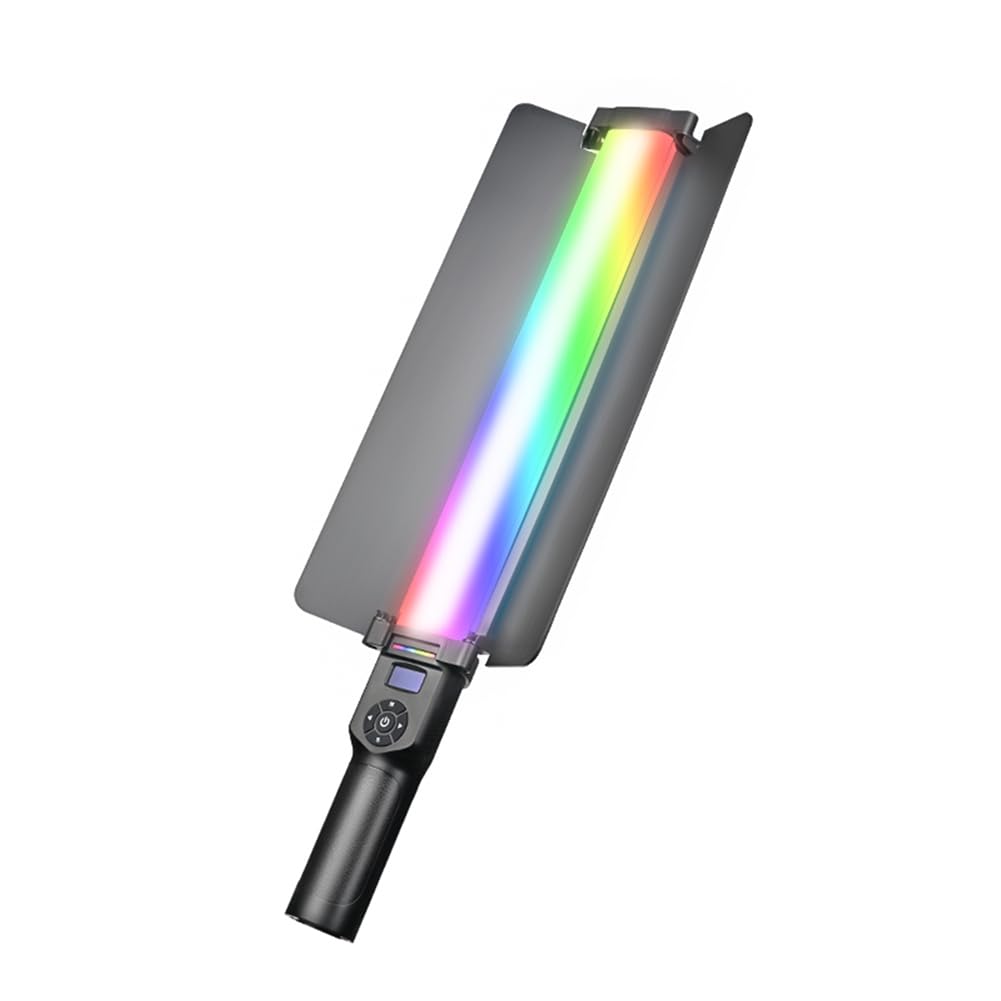 de Luz de 30W, Tubo de Luz RGB Portátil, Vara de Luz LED para Vídeo con Barndoor 2700K-8500K, Enchufe Europeo Regulable