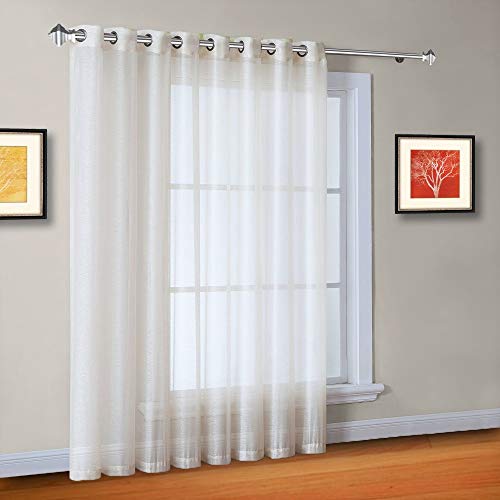 Warm Home Designs - Cortinas con ojal superior translúcidas para dormitorio, cocina, habitación de los niños o sala de estar, 2 paneles de gasa de 1,37 x 2,13 m