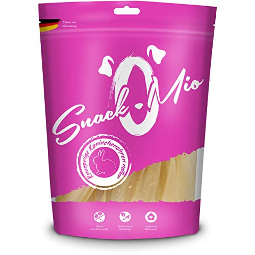 Food4Pets Kaninchenohren Hundeleckerli 200g - Kauohren im wiederverschliessbaren Beutel 3 SnackOMio knusprige Kaninchenohren Natur 30 Stück, 1er Pack (1 x 0.300 kilograms)