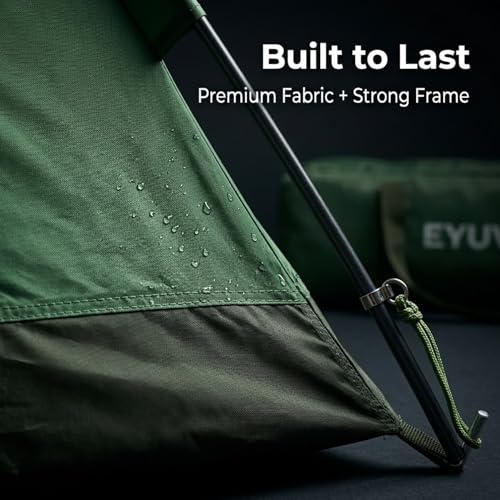 Image of EYUVAA LABEL Camping Tent for 8 Person Waterproof Portable Outdoor Dome Tent with Carry Bag Easy Setup Lightweight for Hiking, Picnic & Travelling