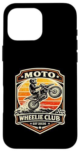 Moto Wheelie Club Eat Sleep Ride �_�[�g�o�C�N �T�� �X�}�z�P�[�X iPhone 16 Pro Max �p