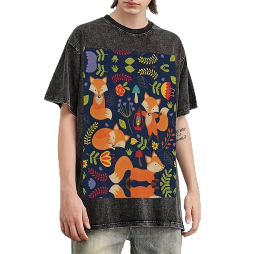 T-shirt renard oversize homme en coton pour masquer les imperfections
