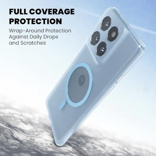 Image of DIZORO Matte Case for Motorola Edge 70 Pro Compatible with MagSafe, Camera Lens Full Protection, Shockproof Translucent Frosted TPU Soft Phone Cover, Anti-Fingerprint (Sierra)