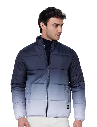 Veste bouffante col montant pour homme : fini le froid en bleu marine taille 42