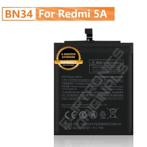 Image of BN34 Battery for Redmi 5A / MCG3B / MCI3B / Battery with 1 Year Warranty **** (I100)