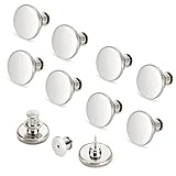 ZENGLU 8 Sets Jean Buttons pins No Sew Instant 17mm Replacement Button Adjustable Pants Buttons Kit
