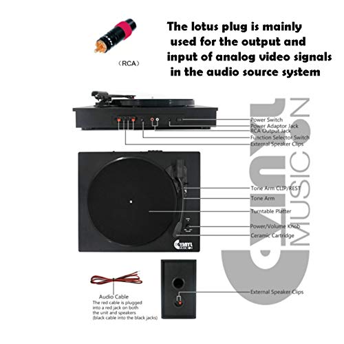 Tourne Disque Vinyle, Lecteur Vinyles De Vinyle Bluetooth avec Haut-parleurs Externes Puissants, Platine Vinyle pour 33… - Les Beatles, Paul McCartney, John Lennon, RIngo Starr, George Harrison Tourne Disque Vinyle, Lecteur Vinyles De Vinyle Bluetooth avec Haut-parleurs Externes Puissants, Platine Vinyle pour 33… – Image 7