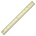 Westcott Hole Punched Wood Ruler English (in) and Metric (cm) with Metal Edge, 12 Inches, 10702