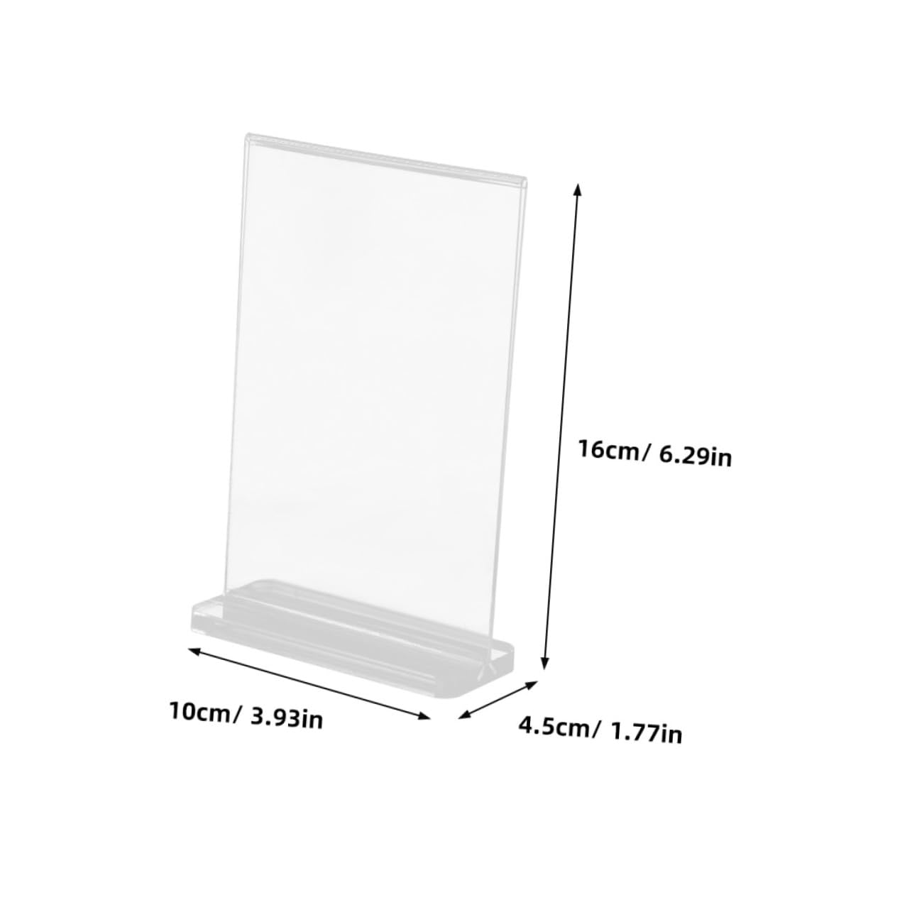 10 Stück Acryl T-förmiger Schildhalter mit Verbreitertem und Stabilem Sockel Tragbarer Doppelseitiger Tischaufsteller für Werbung und Heimgebrauch
