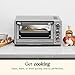 Cuisinart Custom Classic Toaster Oven Broiler, 1800 Watt Countertop Toaster Oven to Bake, Broil, and Toast, Non-Stick Interior, Consistent Toast Control, Brushed Stainless Steel/Black, TOB-40N