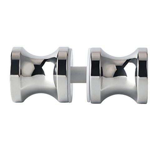 Alise Manija de puerta de cristal de ducha, perilla de puertas correderas de ducha, piezas de repuesto de hardware de doble cara para puertas de vidrio de baño, L7000 sólido SUS304 acero inoxidable