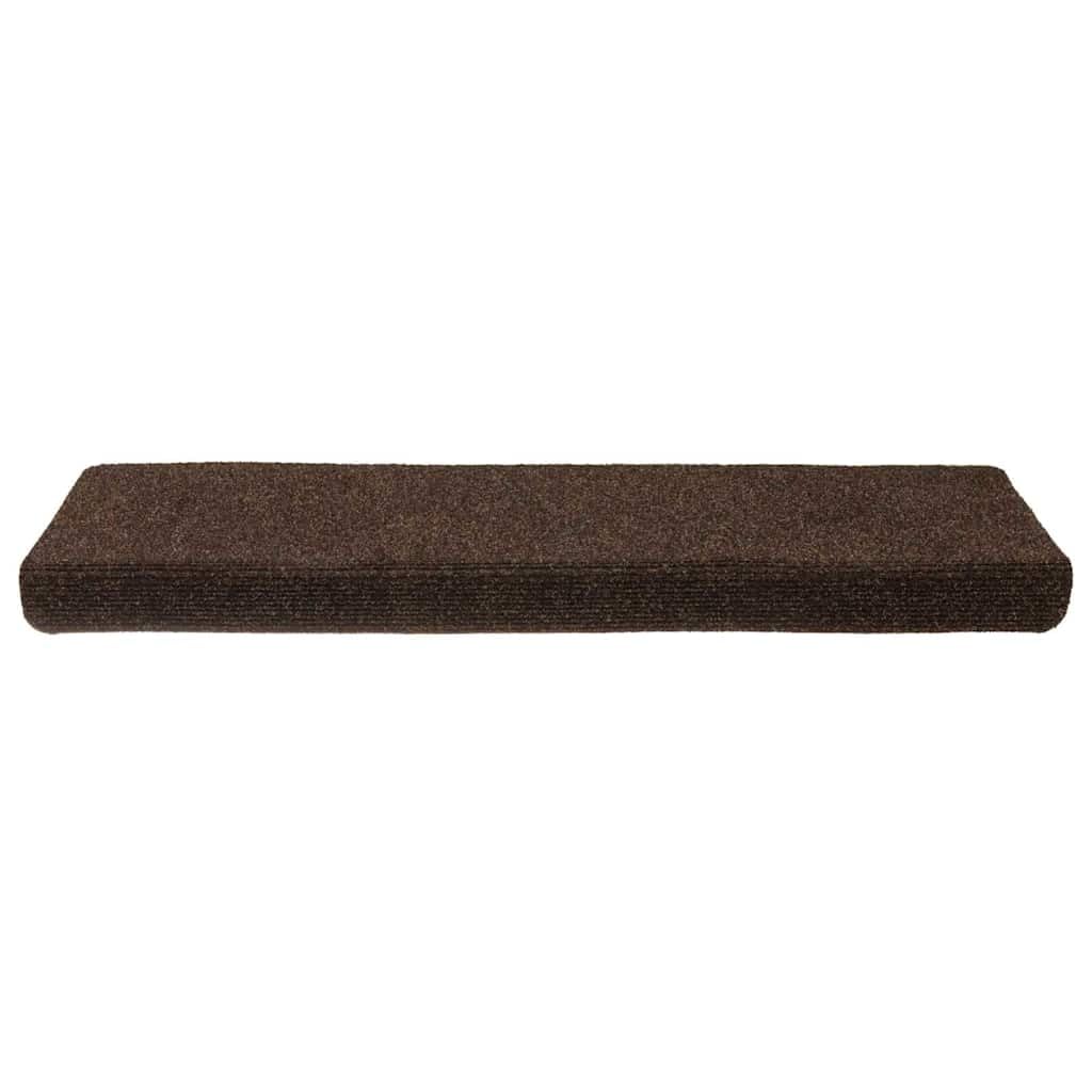 Tappetini autoadesivi per scale, 15 pezzi, 65 x 21 x 4 cm, colore: marrone