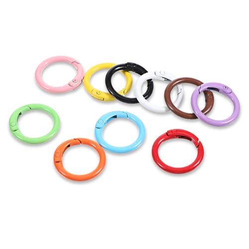 Farbe Kleine O Ring, 50 Stück Rund Karabinerhaken, Schlüsselanhänger Ringe, Schlüsselringe Klein Für Bastelarbeiten, Diy Taschenringe, Schlüssel, Taschenzubehör(10 Farben)