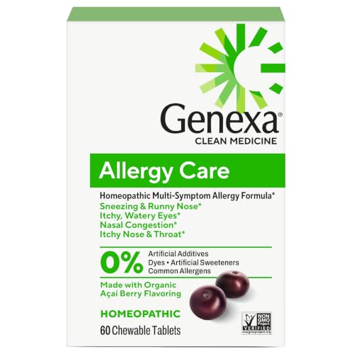 Genexa Allergy Relief, Drug Free & Made Clean, 60 Chewable Tablets - image 1