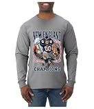 New England Football Champions Gameday Foot Ball Championship 2026 Merchandise Mens Long Sleeve Shirt, Heather Grey, Large