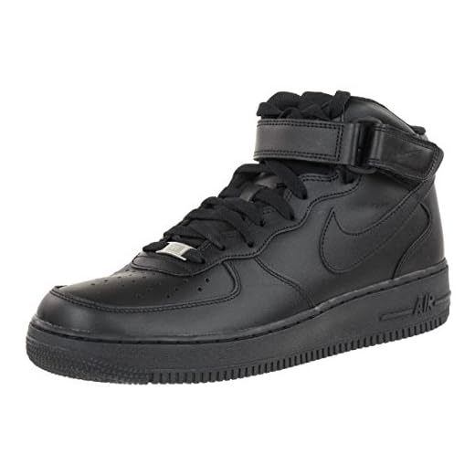 Nike Herr Air Force 1 Mid '07 basketskor, svart, 39 EU