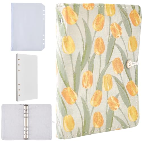 Classeur A5 en tissu rechargeable à 6 anneaux CRASPIRE avec 90 feuilles