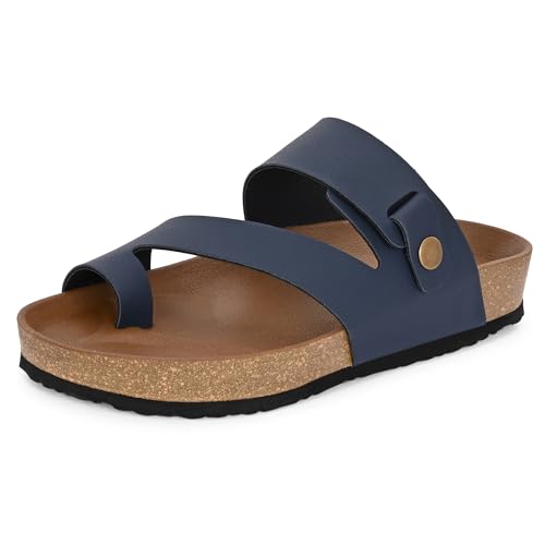 Image of Centrino Men's Berkin-Style Slip-On Sandals | Open Toe Design | Soft PU Footbed | Lightweight & Comfortable | Arch Support | On-Grip Sole | Casual Outdoor Wear (9212)