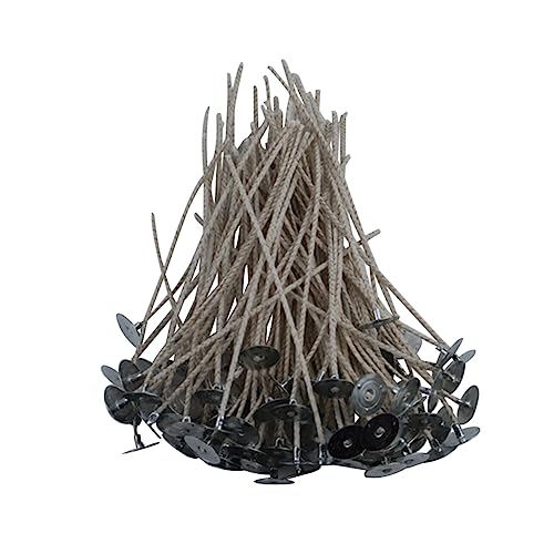 HOMSFOU 100pcs Candle Wick Candle Making Wax Kits Wicks for Candles Wax for Candle Making Candles Candle Making Kit Wick for Candles Beeswax Candles with Wicks Candle Making Supplies