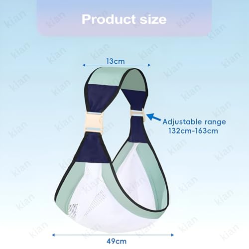 Image of Kian Baby Sling Carrier Wrap Cotton, Breastfeeding and Stroller Cover Adjustable for Newborn Baby up to 20kg - Special Carrier /Sling for PREMIE BabiesBreathable Mesh Baby Sling Carrier with Adjustable Strap (multi color )