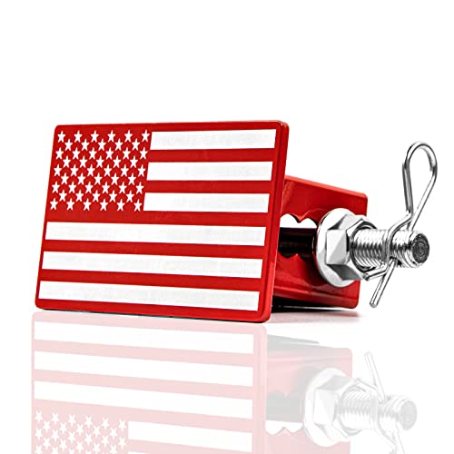 Aluminum Trailer Hitch Cover, For 2" Inch Tow Rear Receivers Plug Covers, Flag Patten For Pickup Trucks Cars Suv #TOP4