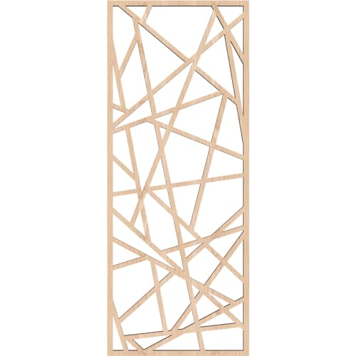 Image of Conway Decorative Pierced Fretwork Wood Wall Panels, 9 3 /8 inchW x 24 3 /8 inchH x 3 /8 inchT, Red Oak