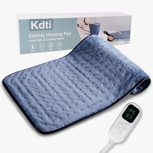 Heat Pad, Electric Heating Pad for Back Shoulder Neck, Fast Heating Technology, 6 Heat Level and 4 Timer Setting, Auto Shut Off, Ultra Soft Machine Washable