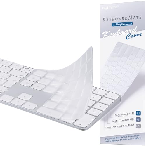 Housse de clavier pour iMac M4 iMac 2024 (disposition européenne, 7 formes de touche entrée) modèle A3119, Touch ID, avec touche numérique, protection...