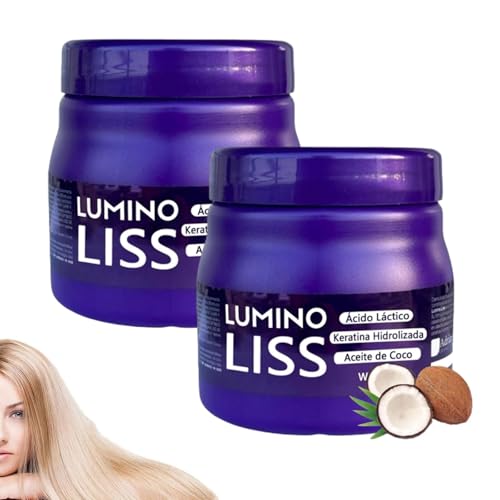 Lumino Liss Sin Formol, Lumino Liss Alisado Sin Formol, Luminoliss Sin Formol, Crema Alisadora, Cabello Liso Sedoso Sin Frizz - Brillo Duradero(2pcs)