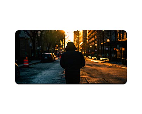 Image of Ryca Loneliness Man Printed Matt Finish Anti-Skid Non-Slip Rubber Base Mouse Pad /Desk Pad for Work from Home||Office||Gaming||PC||Laptop||Keyboard Mousepad