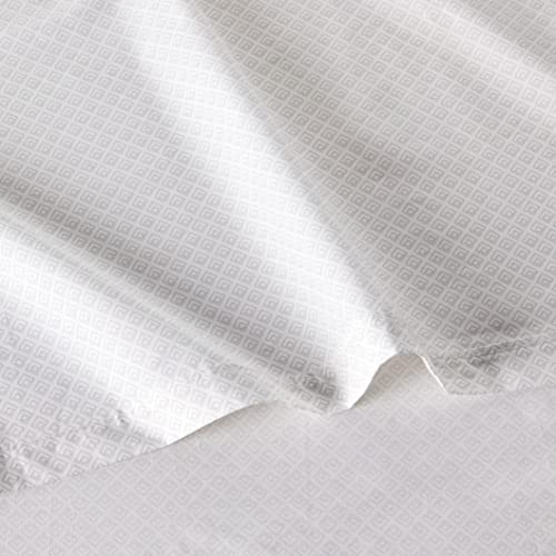 Lacoste 3-Piece Cotton Sheet Set, Outline Pique, Light Grey, Twin #TOP3