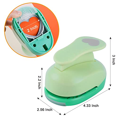 Ucec 2 Inch Craft Punch, Circle Paper Punch For Paper Crafts, Large Decorative Hole Punch For Kids Paper Crafts, Card Making, Scrapbooking (Hearts Shape) #TOP6