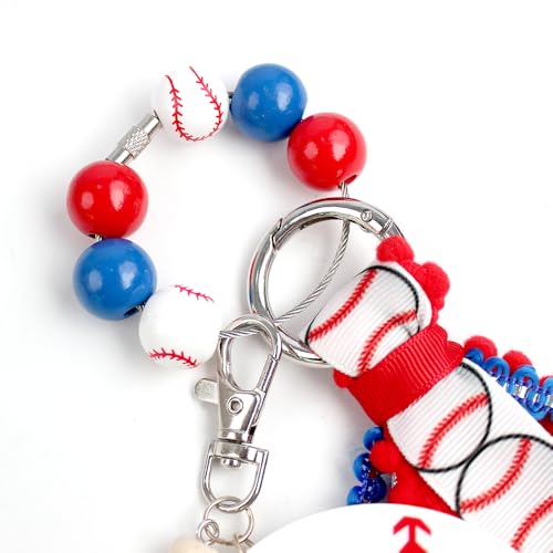 5pcs Bogg Bag Tassel Charm Sports Tassel Keychain Set, Baseball Softball Soccer Theme Sport tag for player2