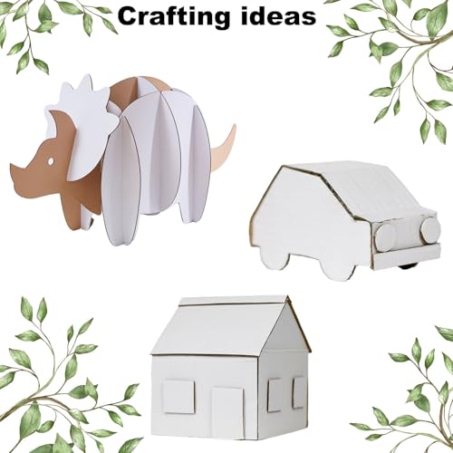 Image of 50 Pack 9x12 Inch White Corrugated Cardboard Sheets, Corrugated Cardboard Filler Insert Sheet Pads for Mailing, Pack Shipping,Backing, Craft Card Board
