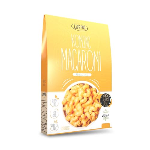 Life Pro Fit Food Konjac Macaroni 200g | Macarrones Bajos en Hidratos de Carbono | Alto Contenido en Fibra | Dieta keto