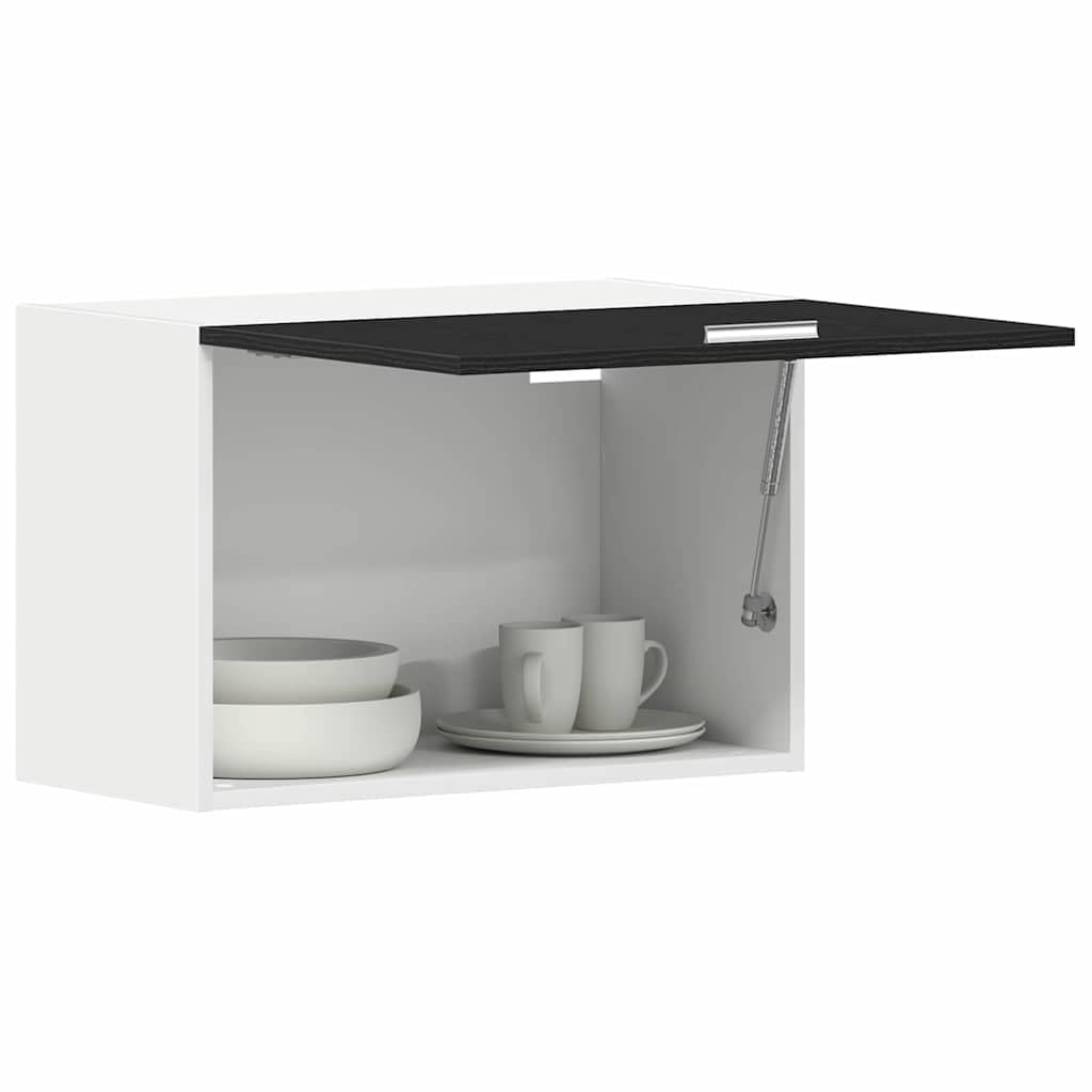 vidaXL Hanging Cabinet Lyon Black Oak 60 x 31 x 40 cm Engineered Wood, Modern Kitchen Cabinet, Rectangular Design, Ample Storage, Durable Materials, Contemporary Style, Home Organization Solutions