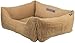 Trixie Hundebett Marley 60 x 50 cm in Ocker – eckiger Hundekorb für kleine Hunde - gemütliches Hundekörbchen mit hochwertigem Canvas Baumwollbezug - weich & waschbar - 37693