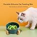 lamphle Interactive Slow Feeder for Cats Silicone Food Pad Prevent Choking Promote Healthy Eating Suction Cup Soft Licking Green M