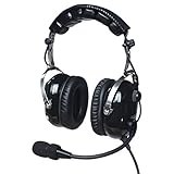UFQ PNR Aviation Headset with Bluetooth Adapter - TOP Sky Studio - Mp3 Input - Hi-Fi Sound - Leather Ear Seals - Free Pilot Headset Bag