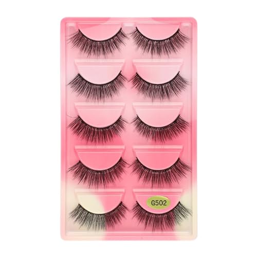 UAMOU 50/100/200 par Rzęsy sztuczne rzęsy z norek naturalne 3d rzęsy z norek objętość sztucznych rzęs luzem cilios Cheerfully (Color : G503, Size : 10 Boxes)