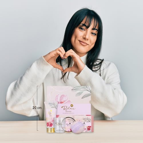 Accentra - Set de baño y tratamiento RELAX estuche de regalo - Kit regalo bienestar 5 pz para mujer - incluye manteca cuerpo, jabón, crema manos, bomba baño y vela perfumada, aroma: Tea Rose & Velvet - imagen 9