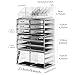 Readaeer Makeup Cosmetic Organizer Storage Drawers Display Boxes Case with 12 Drawers(Clear)